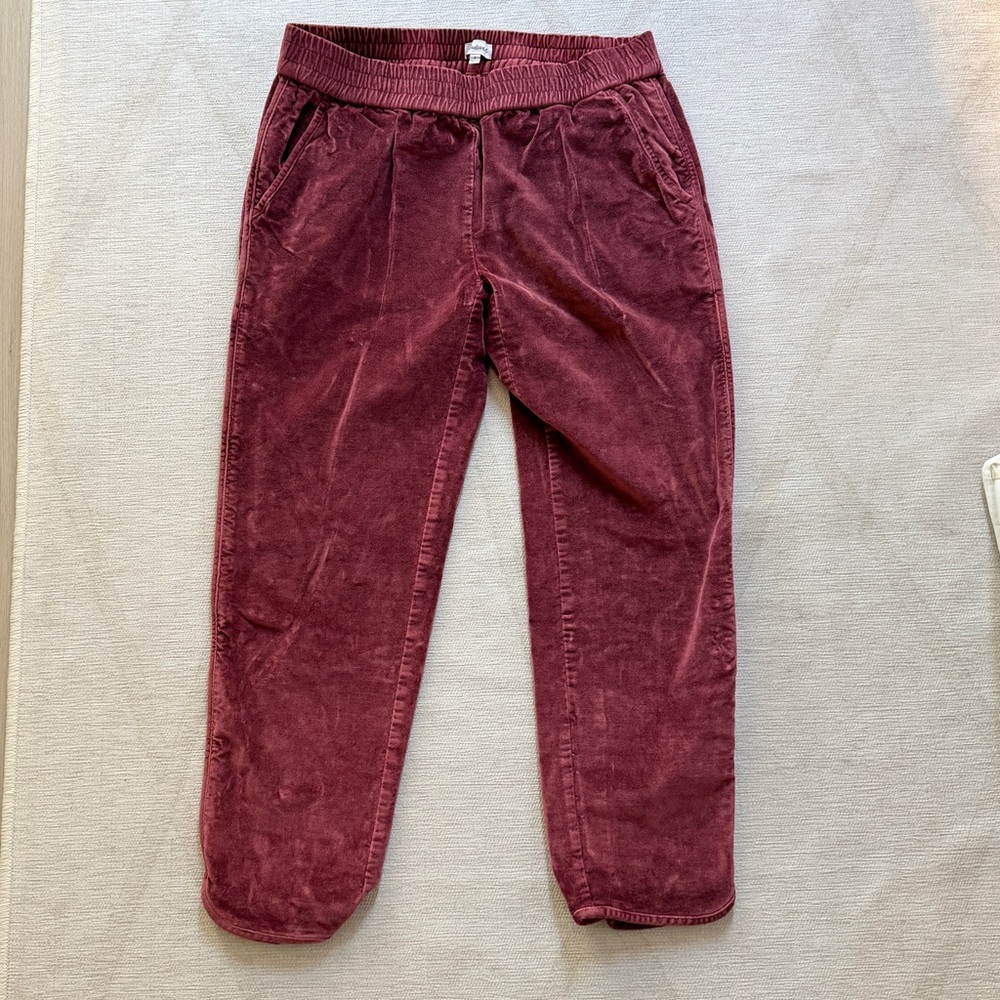 Madewell Velvet Joggers - Sz S
